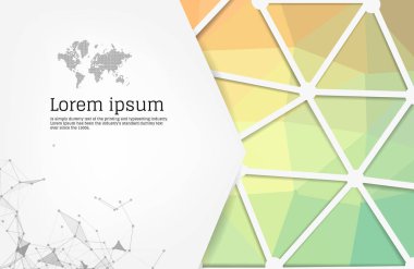 Arka plan ile renkli üçgenler ve kareler