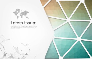 Arka plan ile renkli üçgenler ve kareler