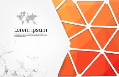 Jeomet ile soyut modern el ilanı ve broşür tasarım şablonları