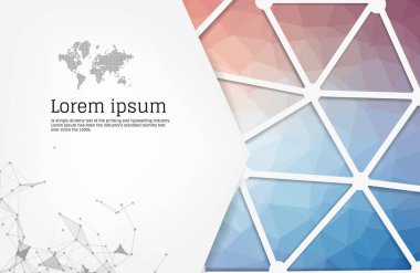 Modern geometri çokgenleri tasarımı. Şablon için vektör sanatı, headli