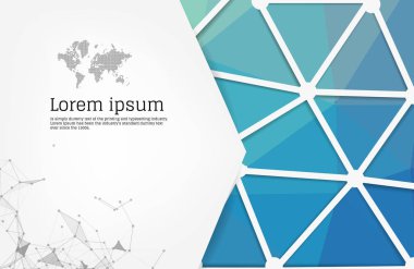 A4 için çokgen çizgi broşürü şablon broşürü arka plan tasarımı 