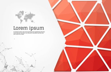 Soyut geometrik arka plan. Vektör Çokgen İllüstrasyonu 