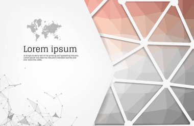 Üçgen p ile soyut çok renkli geometrik tasarım şablonu