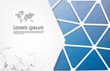 Çokgen üçgenli soyut geometrik arkaplan. Vektör i