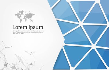 Çizgi grafiği ve koyu mavi renk poll içeren soyut mali tablo