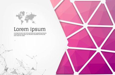 Açık Mor, pembe vektör mozaik şablon. Parlayan yalan makinesi