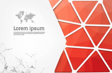 Soyut geometrik arka plan. Vektör Çokgen İllüstrasyonu