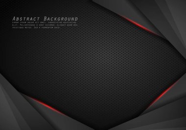 Koyu gri metal katmanlı soyut vektör arka planı. Grafik 