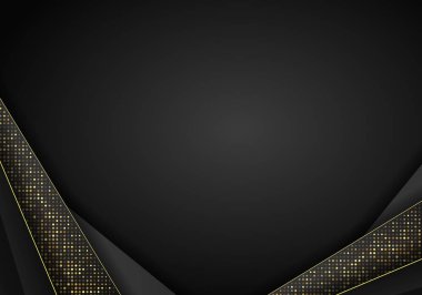 Soyut koyu metalik örtüşen arka plan. Lüks Soyut 3d ba