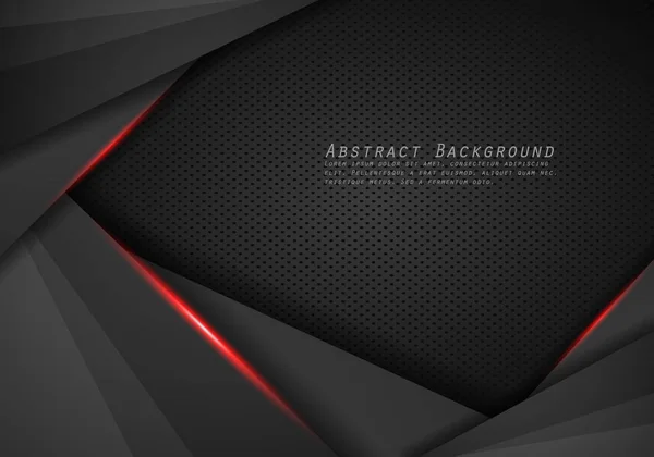 Abstraktes metallisch rot schwarzes Rahmenlayout modernes Tech-Design Temp — Stockvektor
