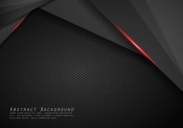 Abstracto metálico rojo negro marco diseño moderno tecnología diseño temp — Vector de stock