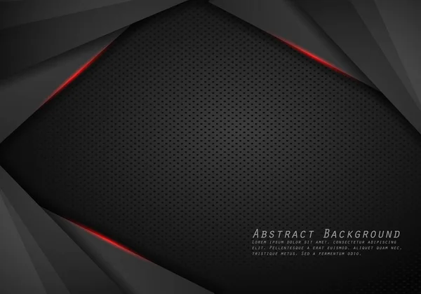 Astratto Metallico moderno Rosso nero telaio design innovazione conce — Vettoriale Stock