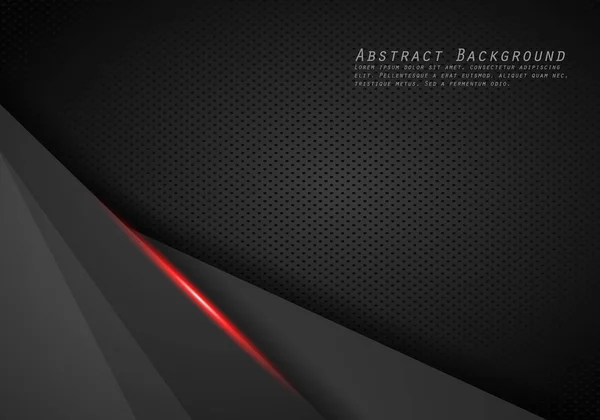 Absztrakt fémes piros fekete keret elrendezése modern Tech design Temp — Stock Vector