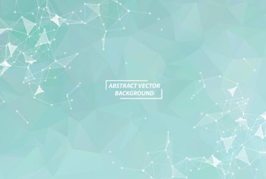 Soyut Mavi Geometrik Çokgen arkaplan molekülü ve iletişim