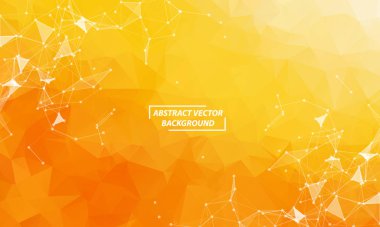 Soyut Geometrik Turuncu Çokgen arkaplan molekülü ve iletişim