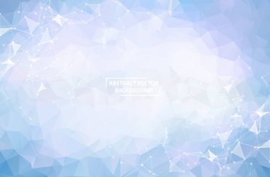 Soyut Mavi Geometrik Çokgen arkaplan molekülü ve iletişim