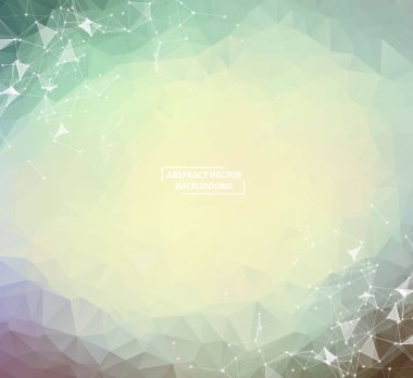 Soyut Beyaz Vintage Geometrik Çokgen arkaplan molekülü a