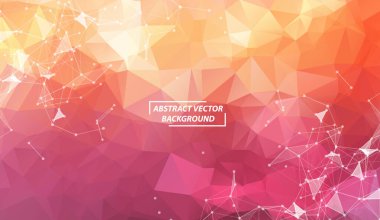 Soyut renkli geometrik poligonal arka plan molekül ve iletişim. Bağlantılı çizgilerin noktalı. Bilim, kimya, biyoloji, tıp, teknoloji kavramı.
