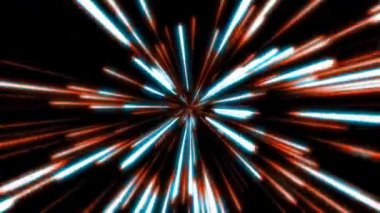 Soyut süper hızlı gece lambaları arka plan. şehir sahnesi, teknoloji konsepti. Uzun pozlama, Bilim hiper hız ışınlama hareketi, warp hızı.