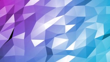 Özet olarak, Alçak Poli 3D Yüzey Döndürülebilir Arkaplan Canlandırması. Üçgen teknoloji geometrik hareket tasarımı. Modern video animasyonu