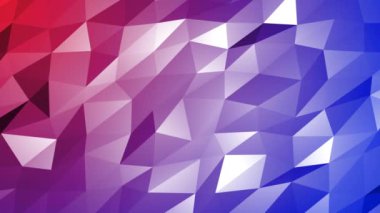Özet olarak, Alçak Poli 3D Yüzey Döndürülebilir Arkaplan Canlandırması. Üçgen teknoloji geometrik hareket tasarımı. Modern video animasyonu