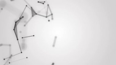 Soyut Plexus Ağı bağlantılı doğrular ve noktalar. Kurumsal İş Sunumu Kusursuz Döngü Arkaplanı. Hareket Üçgenleriyle İletişim Teknolojisi Arkaplanı