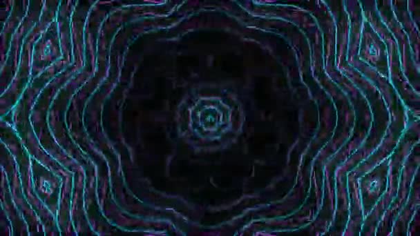 Fraktal Abstract Kaleidoskopischen Hintergrund Bewegung Unterschiedlicher Transformation Rendering Computer Generierten — Stockvideo