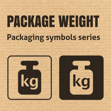 Paket ağırlığı ambalaj sembolü 