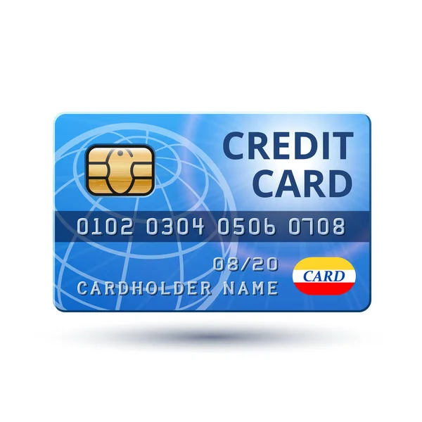 Mavi kredi kartı — Stok Vektör