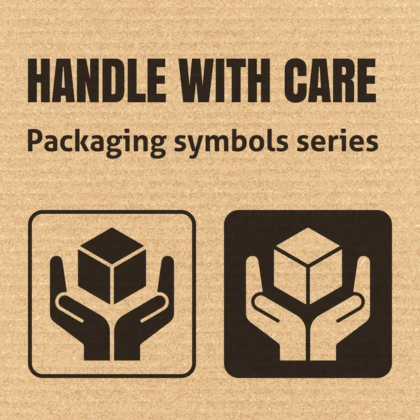 HANDLE WITH CARE packaging symbol