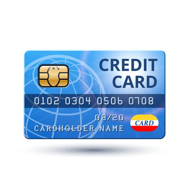 Blue Credit Card — Stock Vector