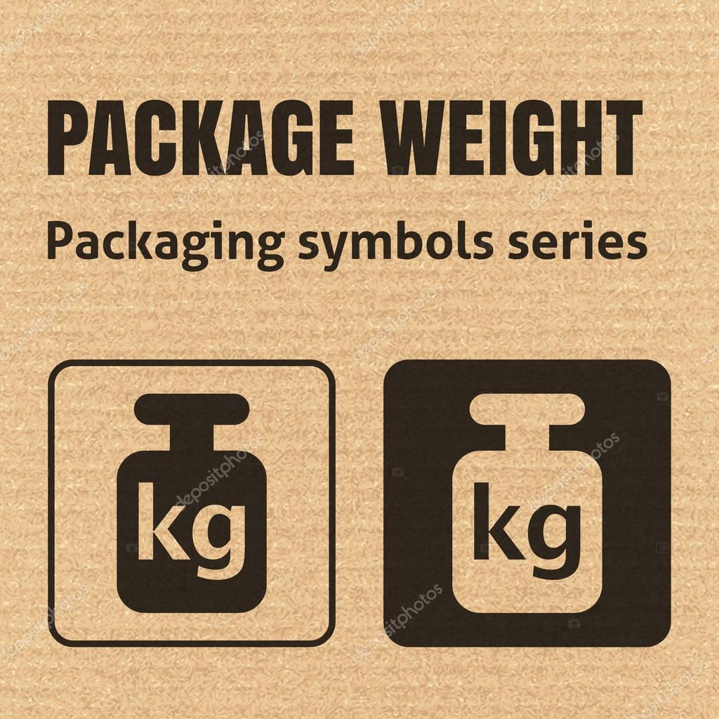 PACKAGE WEIGHT packaging symbol — Stock Vector © RealVector 138237806