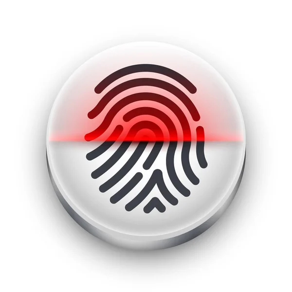 Fingerabdruckscanner-Symbol — Stockvektor