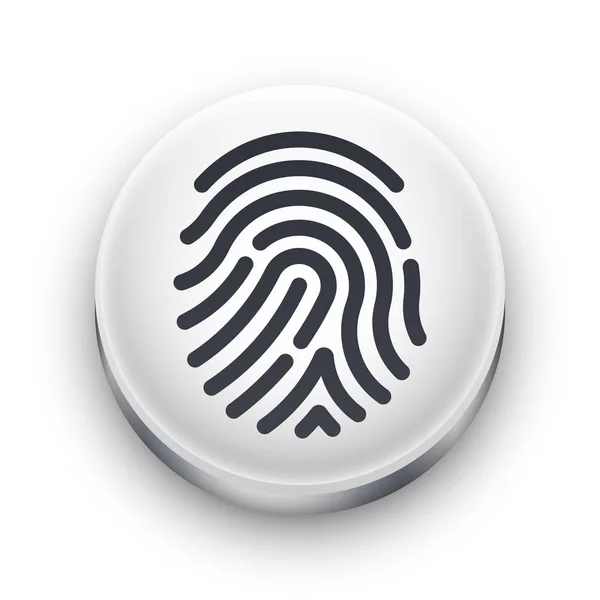 Fingerprint scanner icon — Stock Vector