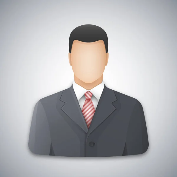 Icône ou homme d'affaires ou employé de bureau — Image vectorielle