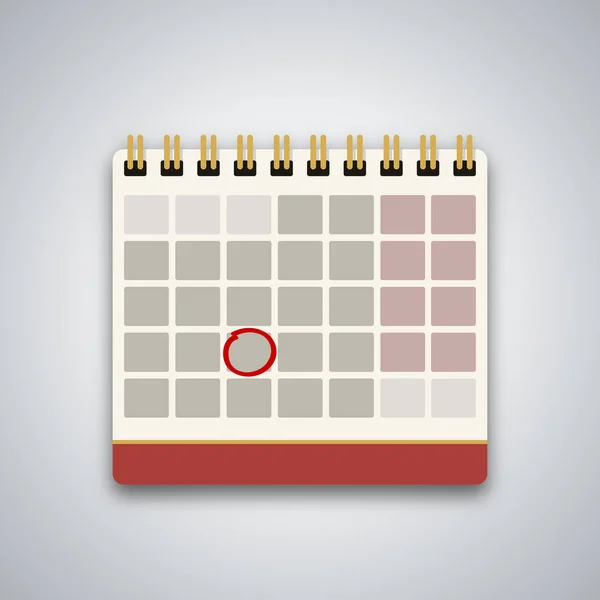 Kalendersymbol Mit Einem Markierten Datum Umblättern Aufgabe Zeitplan Termin Oder — Stockvektor