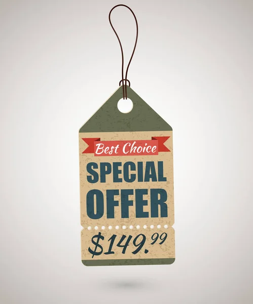 Vintage Cardboard Sale Label Retro Style Special Offer — Stock Photo, Image