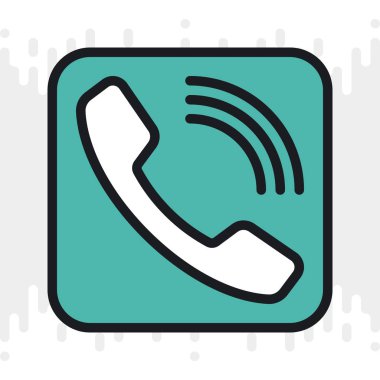 Akıllı telefon, tablet, dizüstü bilgisayar ya da mobil arayüzü olan diğer akıllı aygıtlar için telefon, telefon ya da arama uygulaması simgesi. Açık gri arkaplanda minimalist renk sürümü