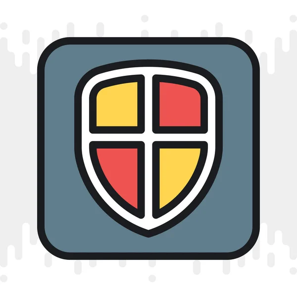 Phone protect, defender or antivirus app icon for smartphone, tablet, laptop or other smart device with mobile interface. Minimalistic color version on light gray background — Wektor stockowy