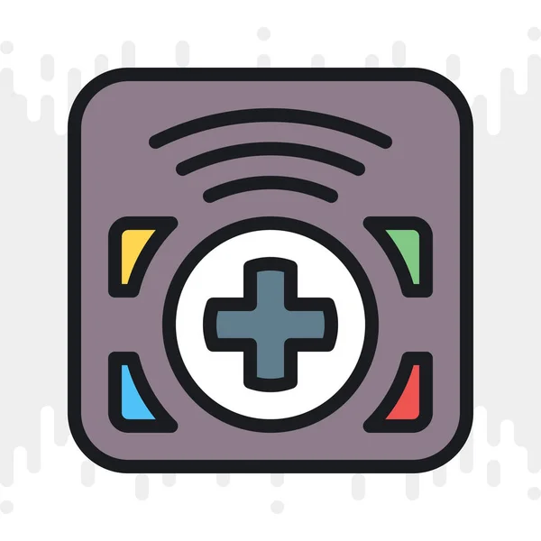 Remote control app icon for smartphone, tablet, laptop or other smart device with mobile interface. Minimalistic color version on light gray background — Stockvektor