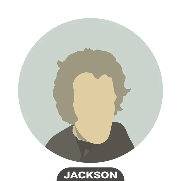 Andrew Jackson, Presidente dos Estados Unidos. Retrato estilizado. Ilustração vetorial sobre fundo branco — Vetor de Stock