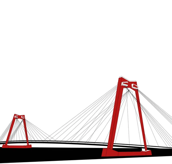 Willemsbrug köprü Rotterdam vektör simgesi