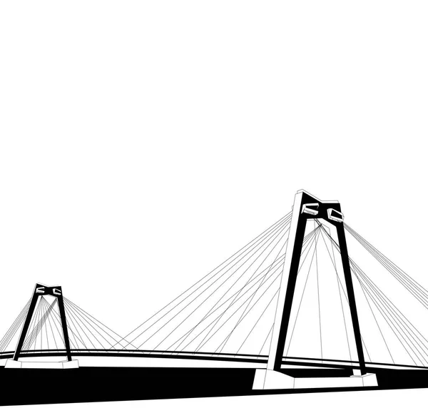 Willemsbrug köprü Rotterdam vektör simgesi