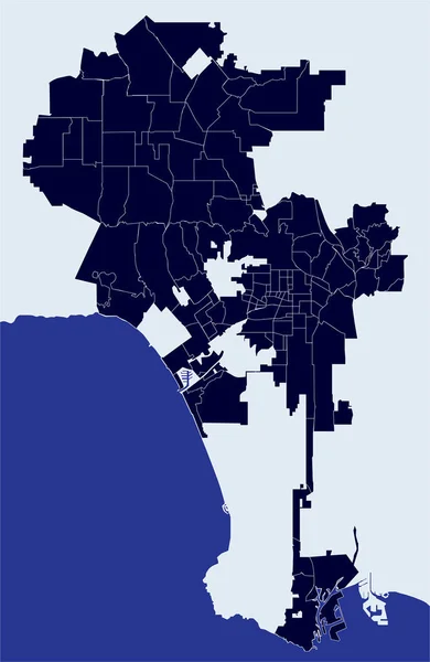 Los Angeles, Kaliforniya (ABD) vektör haritası