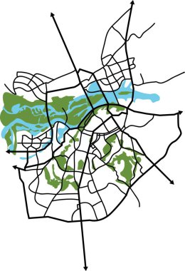 Kiev (Ukrayna) vektör harita