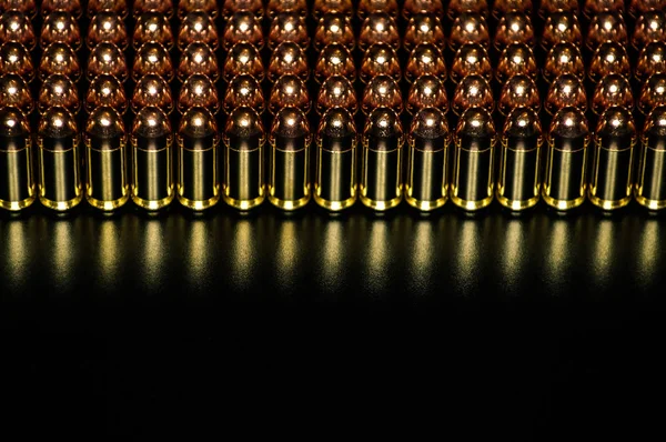 Pistol Ammunition Dark Background — Stock Photo, Image