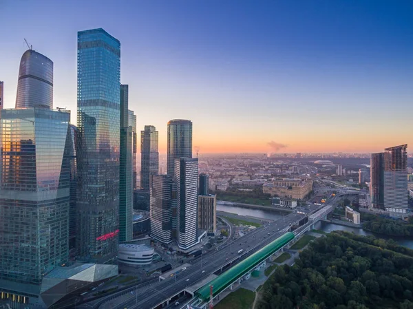 Moskva Rusko Září 2017 Letecký Pohled Centrum Města Moskva — Stock fotografie