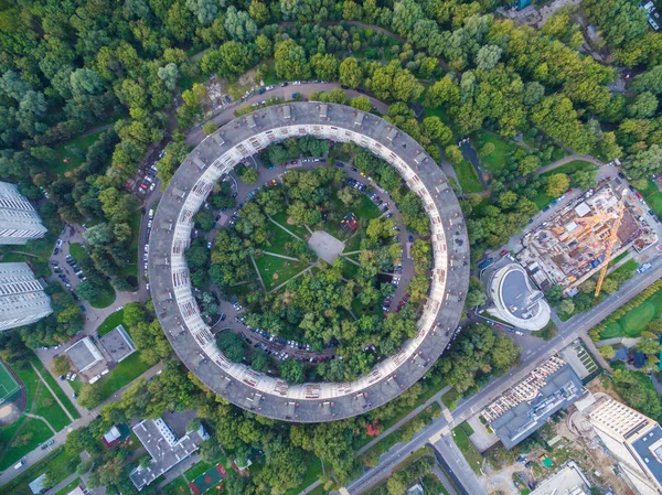 Cirkel Formade Huset Moskva Stockbild