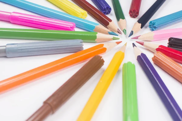 Colorful different pencils — Stock Photo, Image