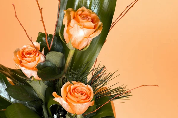 Oranje bloemboeket — Stockfoto